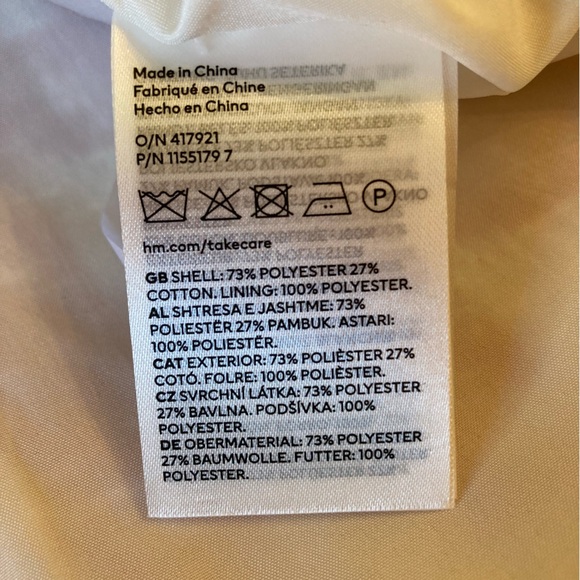 H&M Orange Ivory White Tweed Houndstooth Check Blazer Gold Crest Buttons - Picture 7 of 9